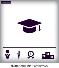 Square academic hat with a brush