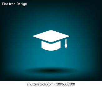 Square academic hat with a brush