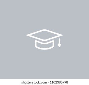 Square academic hat with a brush