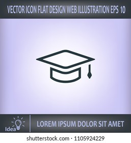 Square academic hat with a brush