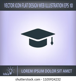 Square academic hat with a brush