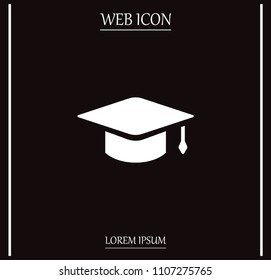 Square academic hat with a brush