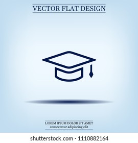Square academic hat with a brush