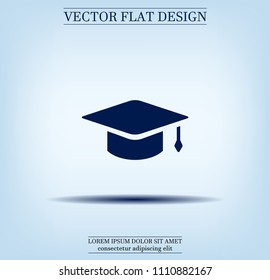 Square academic hat with a brush