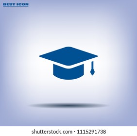 Square academic hat with a brush