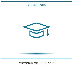 Square academic hat with a brush