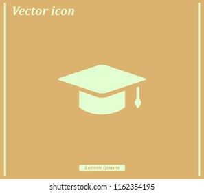 Square academic hat with a brush
