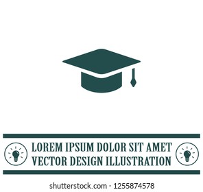 Square academic hat with a brush
