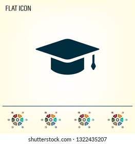 Square academic hat with a brush