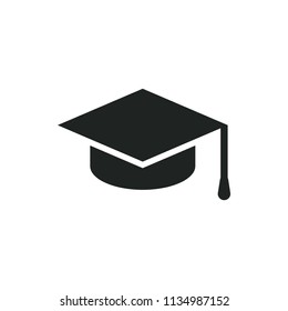 square academic hat vector icon