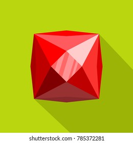 Square adamant icon. Flat illustration of square adamant vector icon for web.