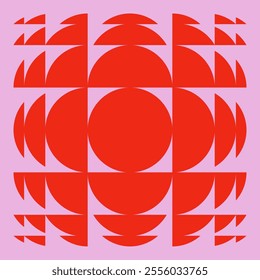 Square aesthetic optical geometry pattern