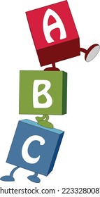 quadratische Alphabet-Felder, Zeichen, Klettern