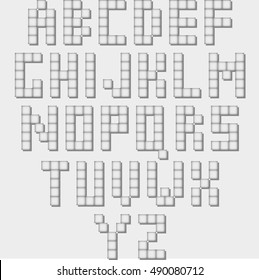 Square alphabet. Eps 10.