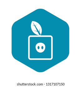 Square apple icon in simple style isolated on white background vector illustration