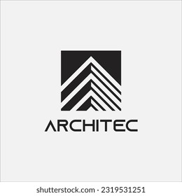 square architect creative vector logo