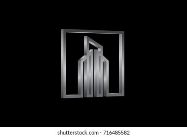 square architecture logo in meta color