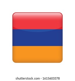 square  Armenia flag. Simple vector. National flag of Armenia 