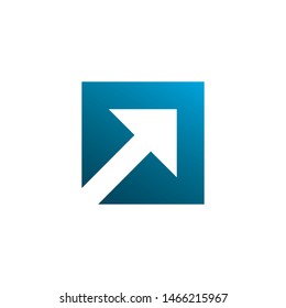 square arrow color logo design