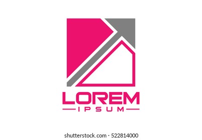 square with arrow up logo concept