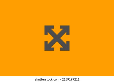 Diseño de logotipo moderno de flecha cuadrada