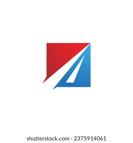 Logo de signo de progreso de flecha cuadrada