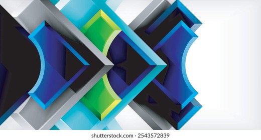 Quadrado, formas de seta com elementos redondos Ilustração de vetor Para Papel de Parede, Banner, Plano de Fundo, Cartão, Ilustração de Livro, página inicial