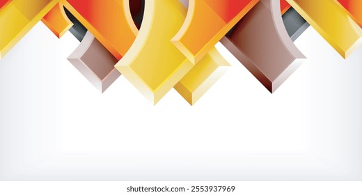 Square, arrow shapes with round elements Vector Illustration For Wallpaper, Banner, Background, Card, Book Illustration, landing page