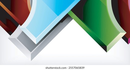 Square, arrow shapes with round elements Vector Illustration For Wallpaper, Banner, Background, Card, Book Illustration, landing page