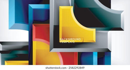 Square, arrow shapes with round elements Vector Illustration For Wallpaper, Banner, Background, Card, Book Illustration, landing page