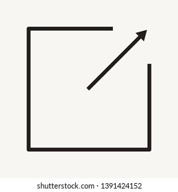 square arrow transition sign transformation