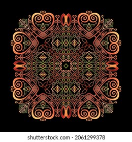 square art ornament for printing