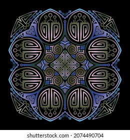 ornamento de arte cuadrado para impresión