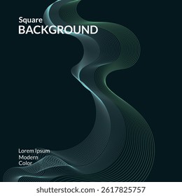 SQUARE BACKGROUND 32 WITH ABSTRACT VECTOR ILLUSTRATION