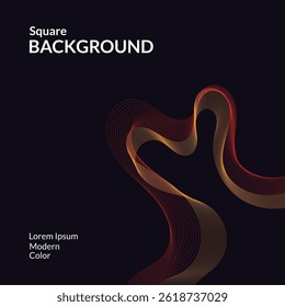 SQUARE BACKGROUND 36 WITH ABSTRACT VECTOR ILLUSTRATION OF WIREFRAME ART FOR SOCIAL MEDIA POST, BRANDING, PRESENTATION AND ANY GRAPHIC DESIGN PURPOSES