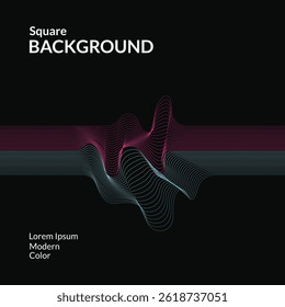 SQUARE BACKGROUND 39 WITH ABSTRACT VECTOR ILLUSTRATION OF WIREFRAME ART FOR SOCIAL MEDIA POST, BRANDING, PRESENTATION AND ANY GRAPHIC DESIGN PURPOSES