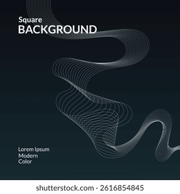 SQUARE BACKGROUND 5 WITH VECTOR ILLUSTRATION OF FUTURISTIC ARTWORK