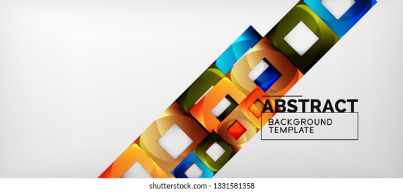 Fondo cuadrado, cuadrados abstractos sobre plantilla gris, empresarial o tecno. Ilustración del vector