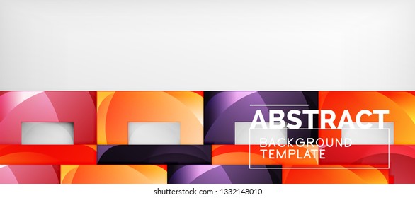 Square background, abstract squares on grey, business or techno template. Vector illustration
