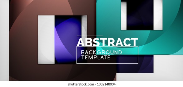 Fondo cuadrado, cuadrados abstractos sobre plantilla gris, empresarial o tecno. Ilustración del vector