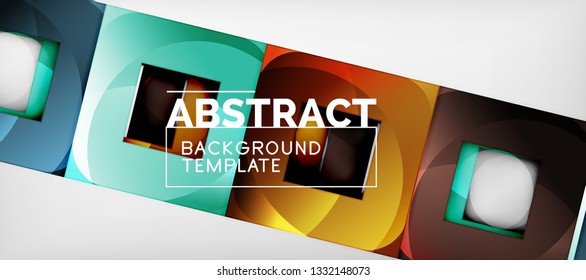 Fondo cuadrado, cuadrados abstractos sobre plantilla gris, empresarial o tecno. Ilustración del vector