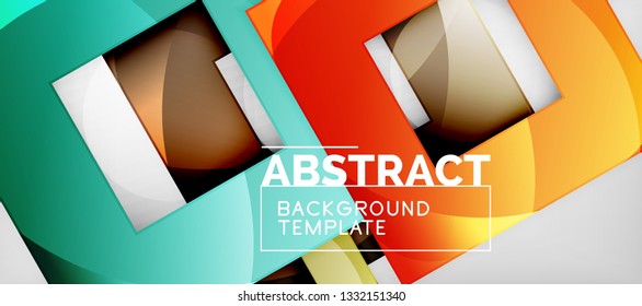 Fondo cuadrado, cuadrados abstractos sobre plantilla gris, empresarial o tecno. Ilustración del vector