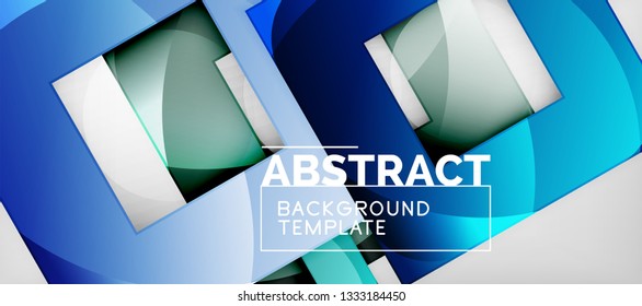 Square background, abstract squares on grey, business or techno template. Vector illustration
