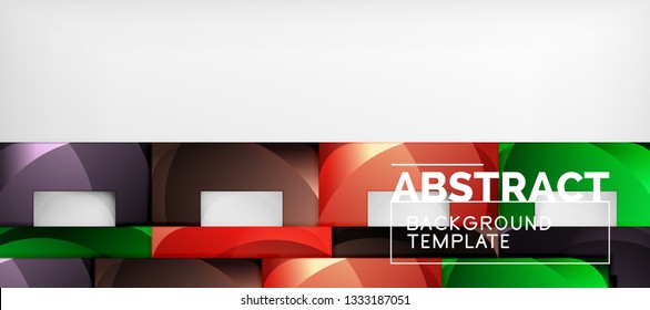 Square background, abstract squares on grey, business or techno template. Vector illustration