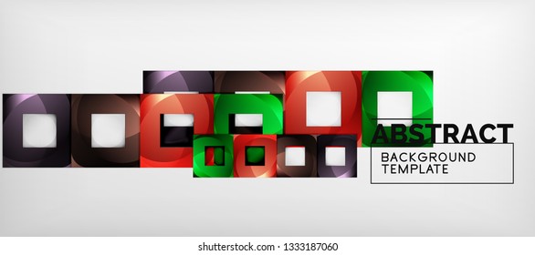 Fondo cuadrado, cuadrados abstractos sobre plantilla gris, empresarial o tecno. Ilustración del vector