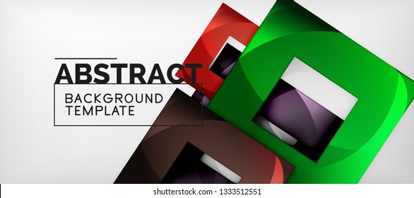 Fondo cuadrado, cuadrados abstractos sobre plantilla gris, empresarial o tecno. Ilustración del vector