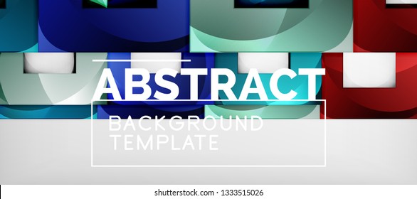 Square background, abstract squares on grey, business or techno template. Vector illustration