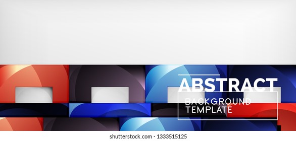 Viereckiger Hintergrund, abstrakte Quadrate auf Grau, Geschäfts- oder Techno-Vorlage. Vektorgrafik