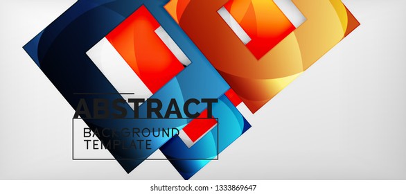 Fondo cuadrado, cuadrados abstractos sobre plantilla gris, empresarial o tecno. Ilustración del vector