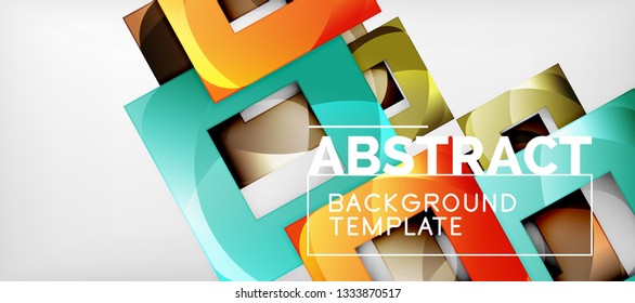 Fondo cuadrado, cuadrados abstractos sobre plantilla gris, empresarial o tecno. Ilustración del vector